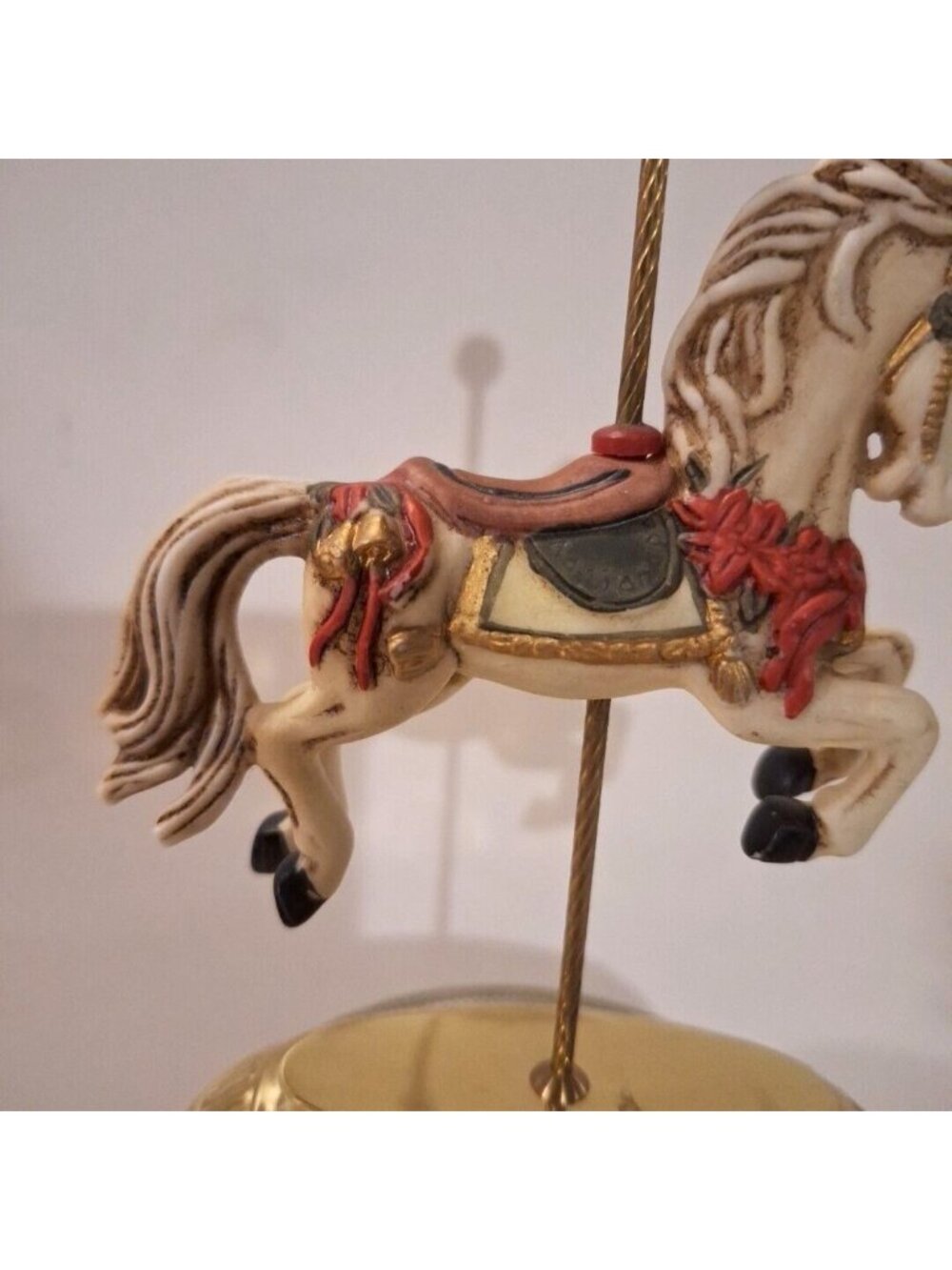 Carousel Horse House Of Lloyd 1990 Yule 5.5" Miniature Porcelain Christmas - Picture 5 of 8